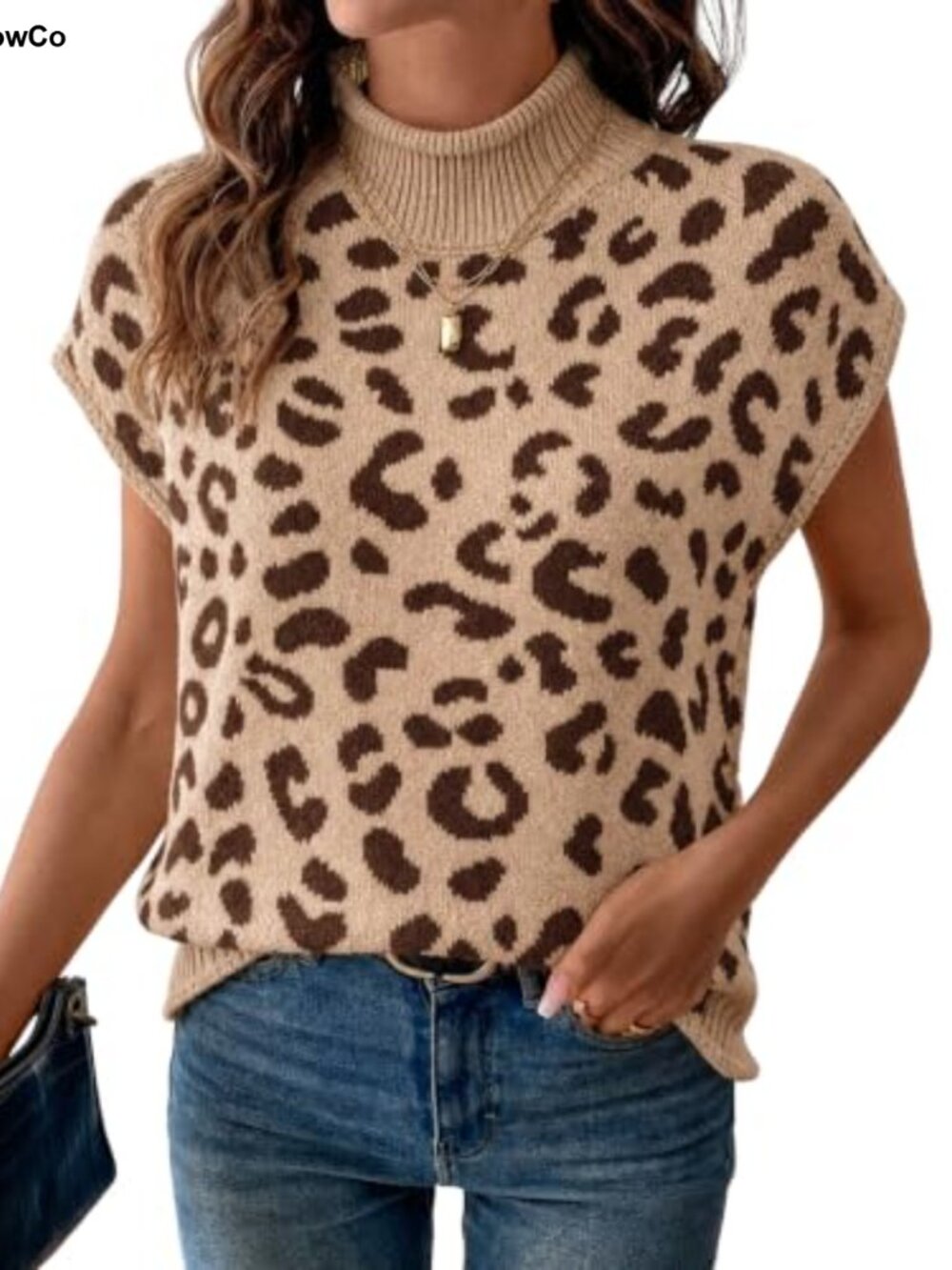 ZAFUL Mock Neck Sweater Vest Sleeveless Knit Pullover Fall Layering Top
